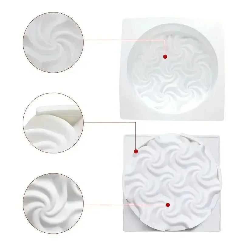 Moule rond fantaisiste en silicone