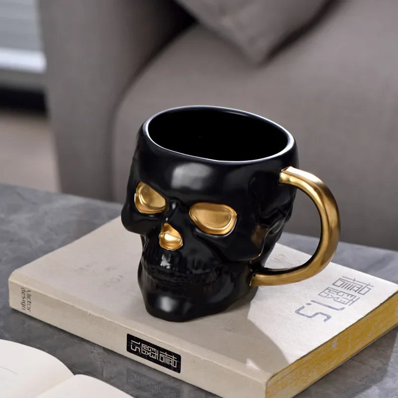 Tasse à café crâne noir