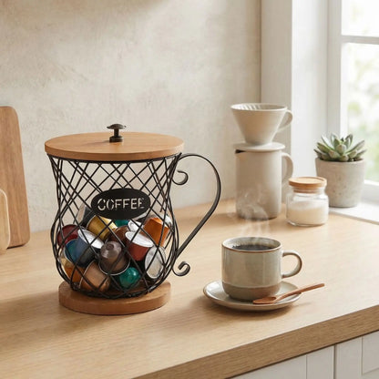 Boite a cafe de style | Élégance Bois et Fer