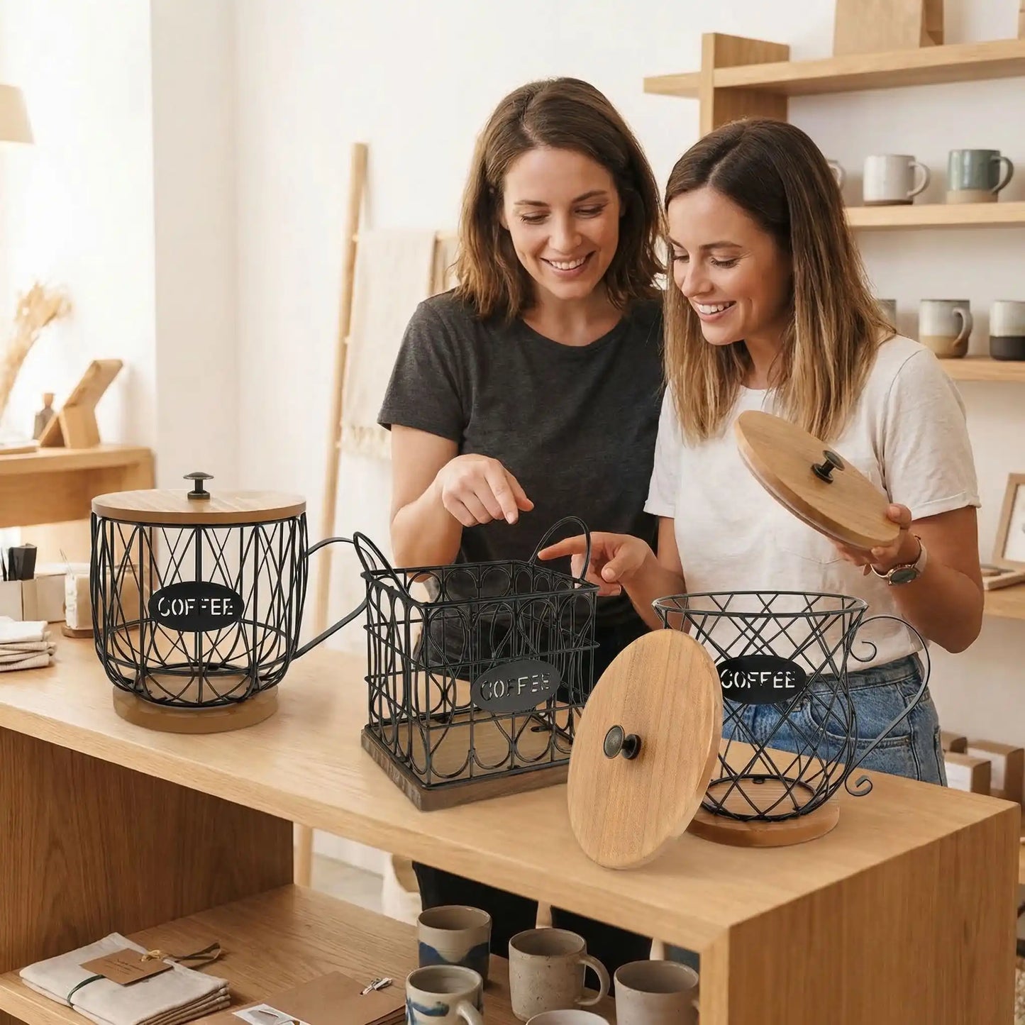 Boite a cafe de style | Élégance Bois et Fer