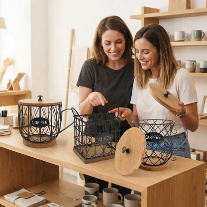 Boite a cafe de style | Élégance Bois et Fer