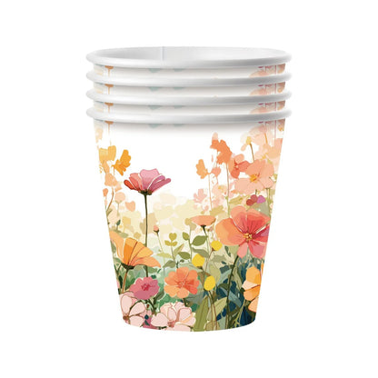 Ensemble de vaisselles jetables printemps | Floralys