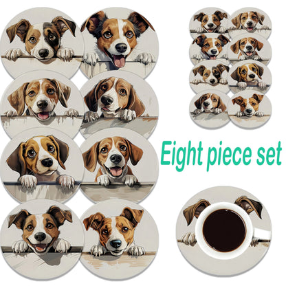 Sous-verres charmants | Motifs Chiens Bois