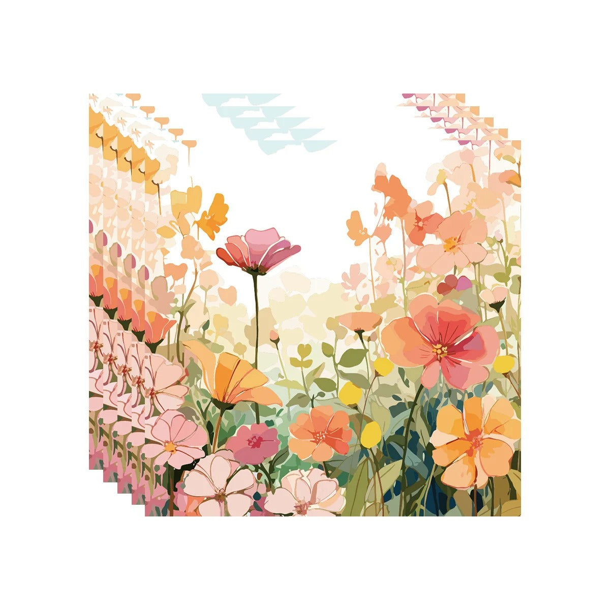 Ensemble de vaisselles jetables printemps | Floralys