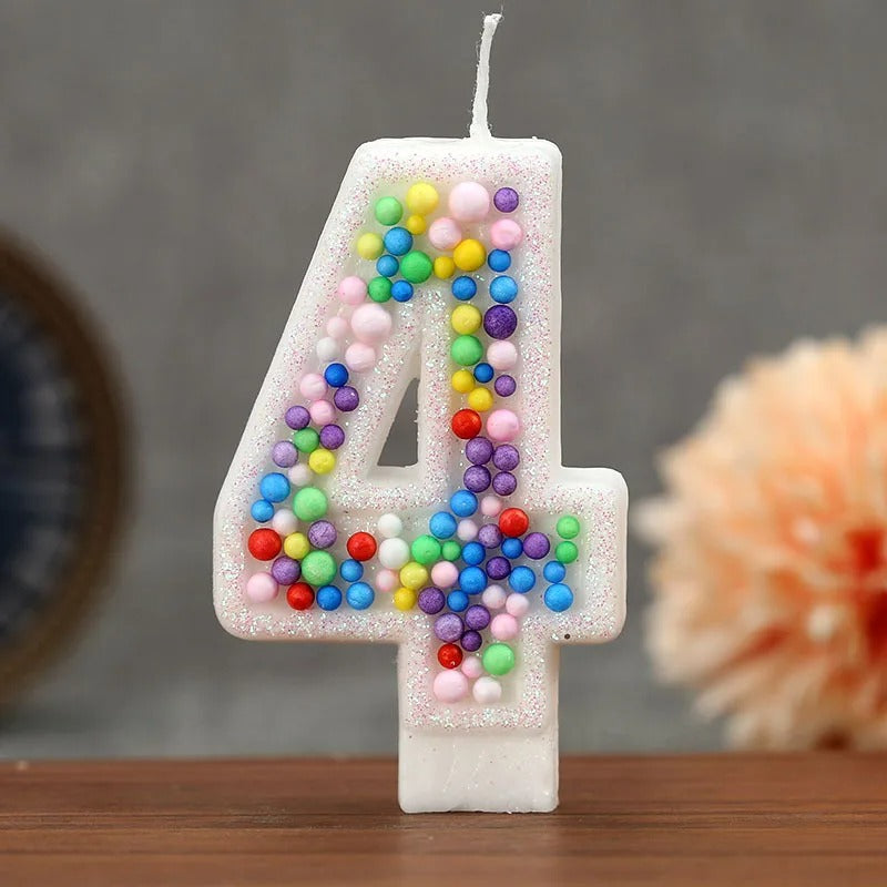 Décoration gâteau Bougies boules colorées  | Festive Réutilisable