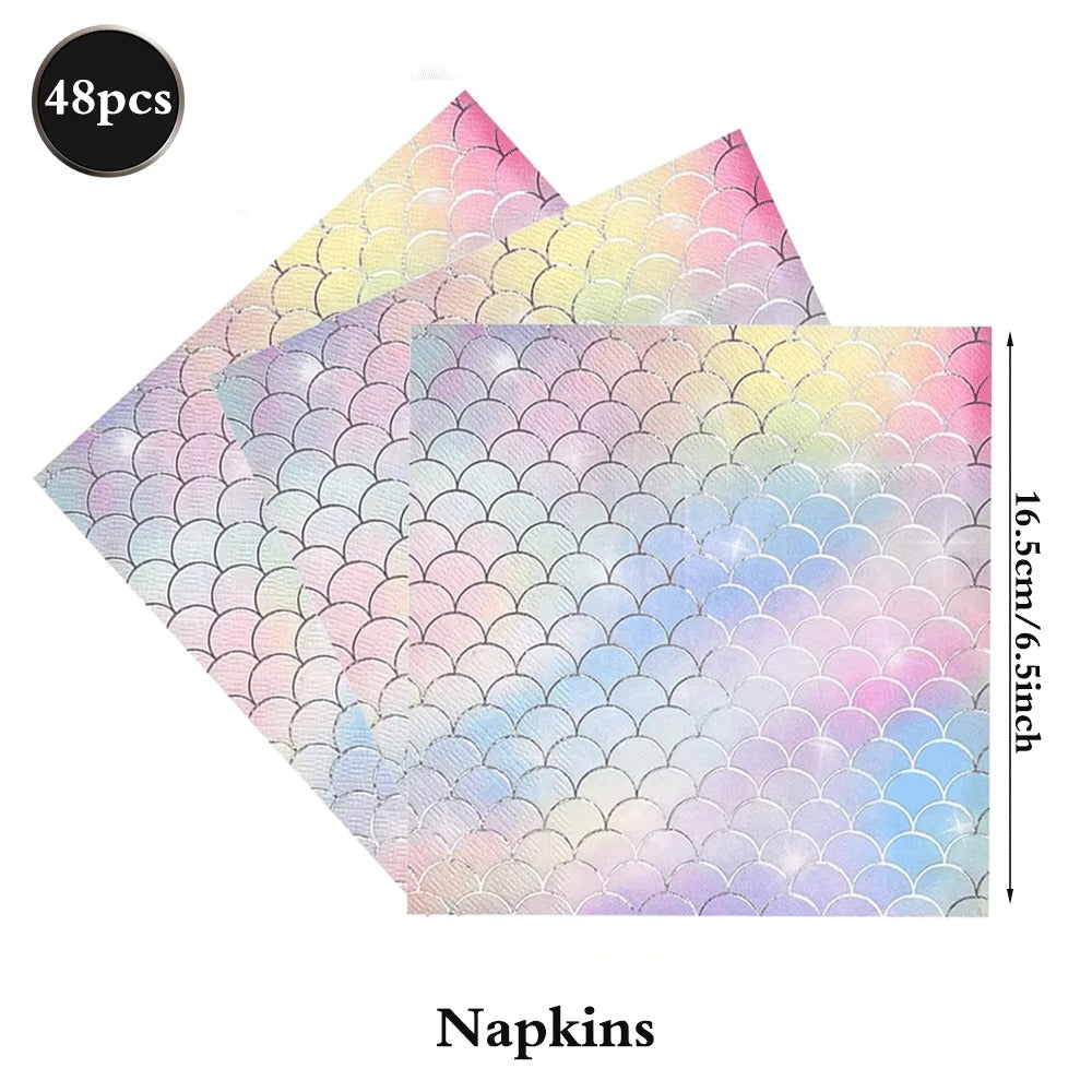 kit vaisselle coquillages | Holographique Jetable