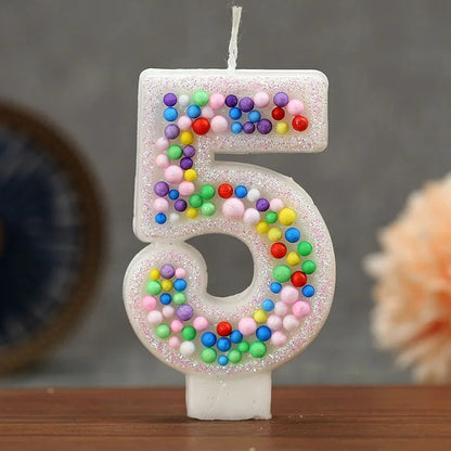Décoration gâteau Bougies boules colorées  | Festive Réutilisable