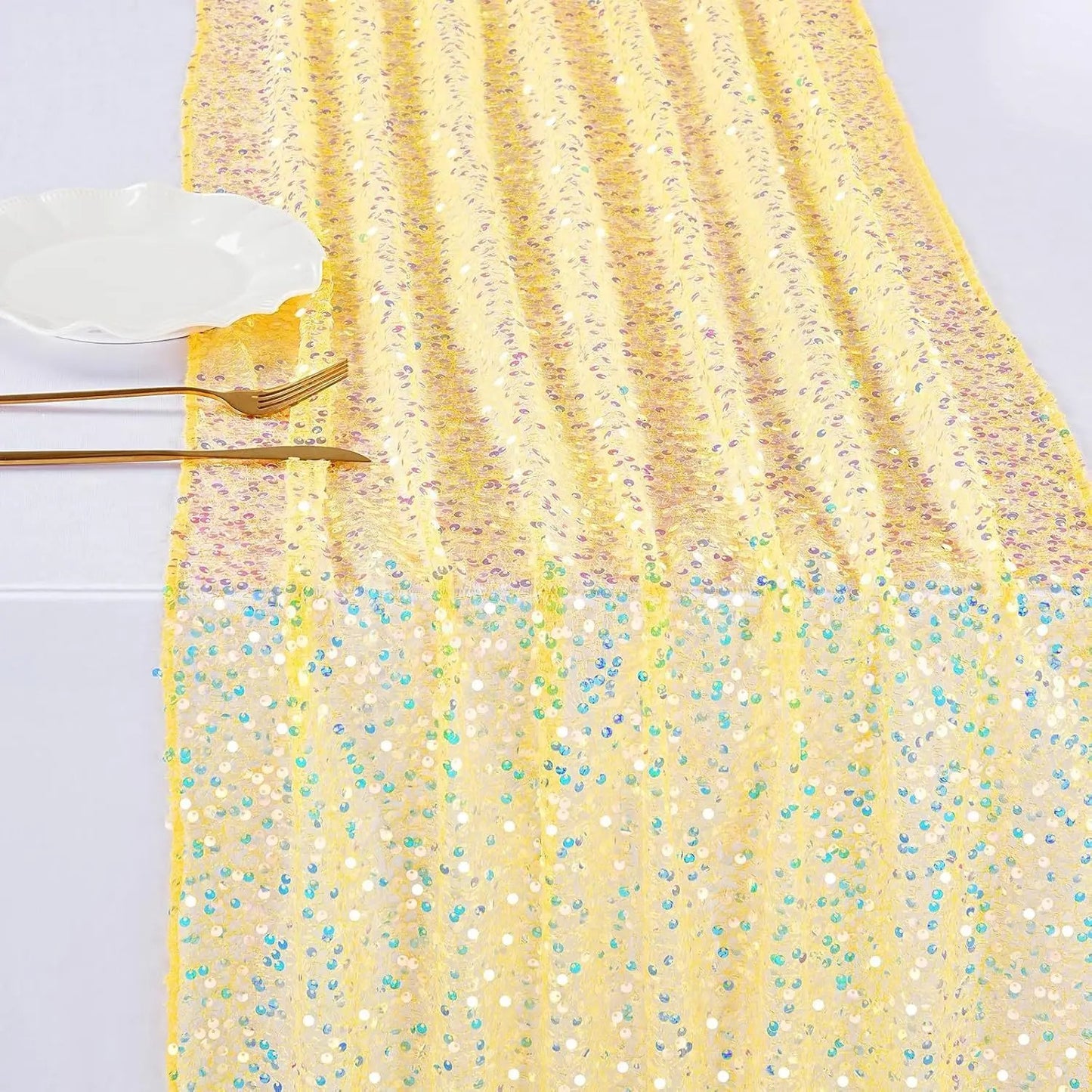 Chemin de table Paillettes | Réutilisable 6 Couleurs