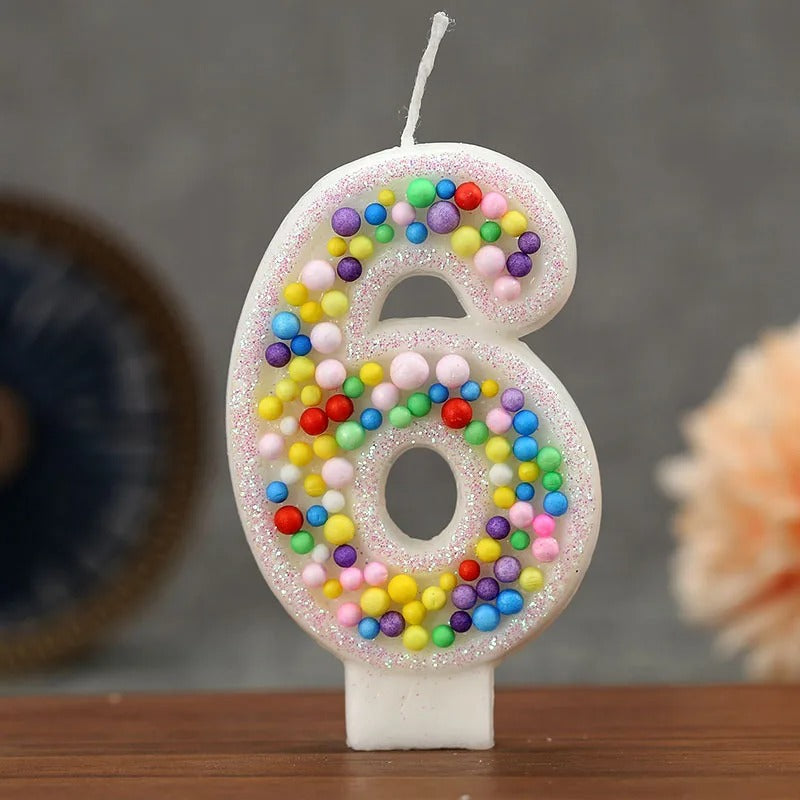 Décoration gâteau Bougies boules colorées  | Festive Réutilisable