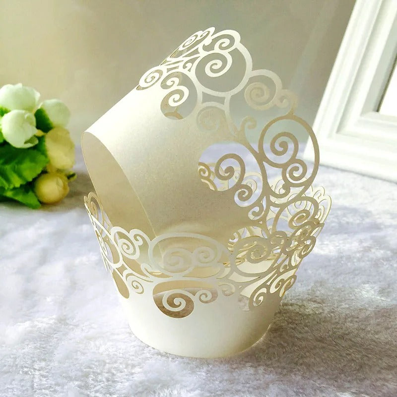 Moule à cupcake dentelle | Lot de 50 élégant