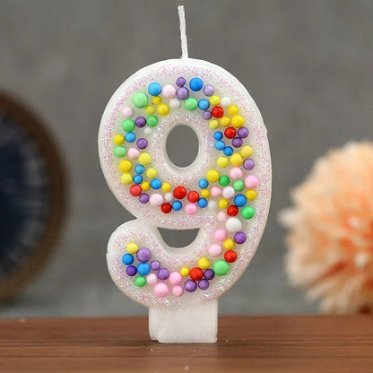 Décoration gâteau Bougies boules colorées  | Festive Réutilisable