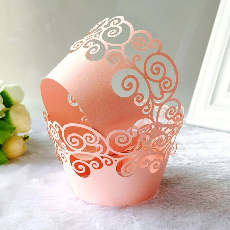 Moule à cupcake dentelle | Lot de 50 élégant