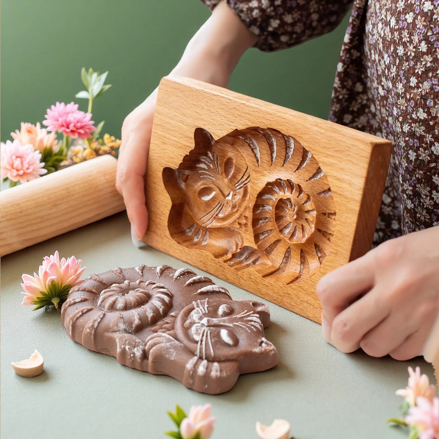 moule à biscuits | Bois sculpté 3D