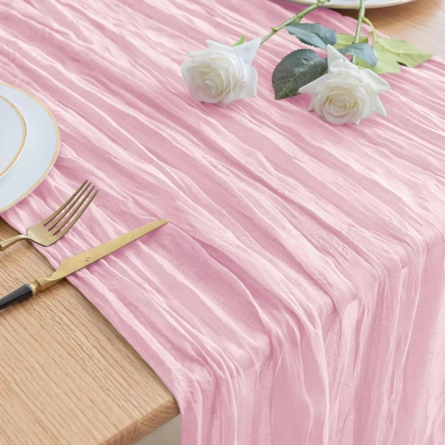 chemin de table en gaze | Bohème pâle