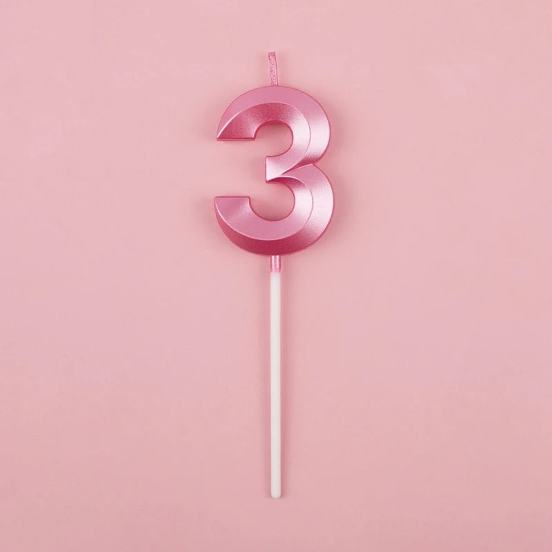 Décoration gâteau bougie 3D | Premium Celebration