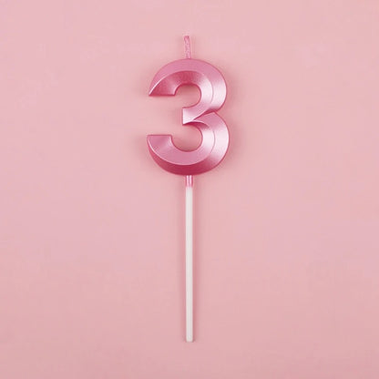 Décoration gâteau bougie 3D | Premium Celebration