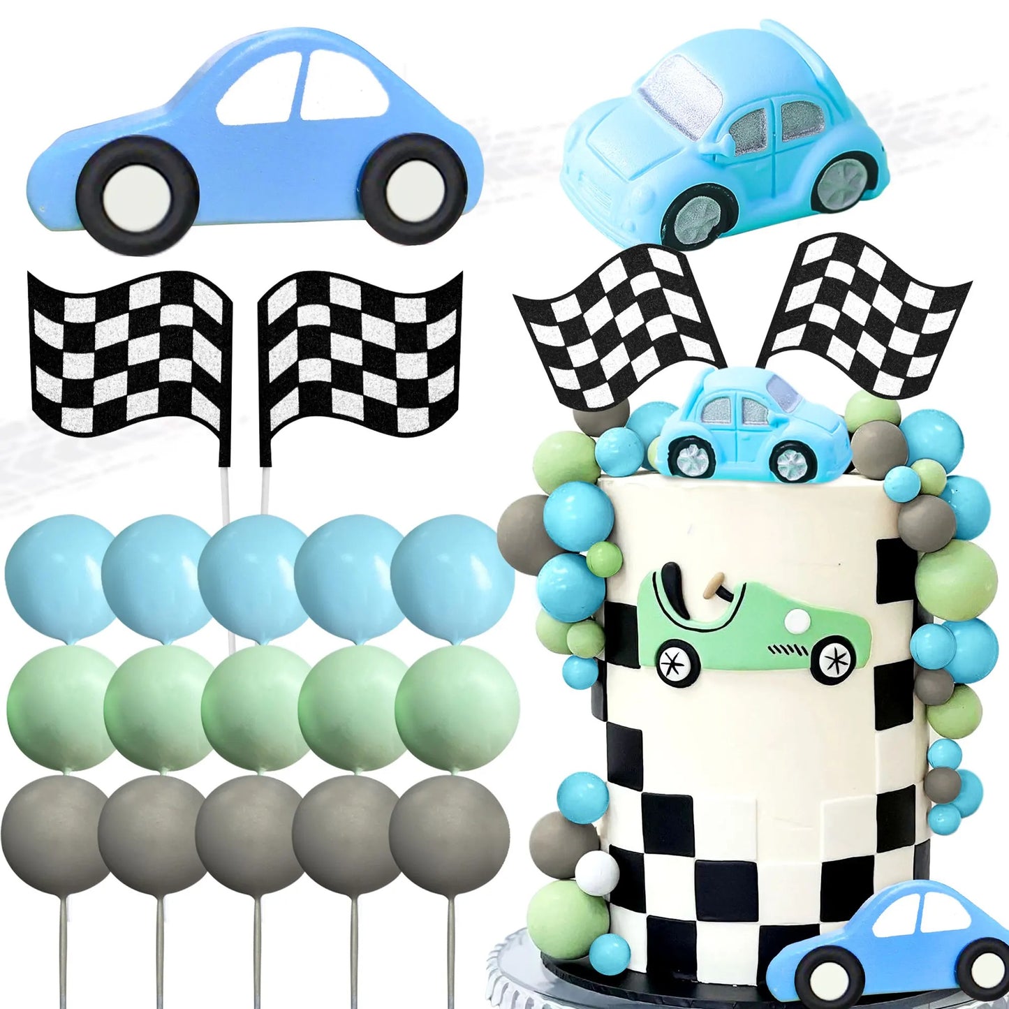 Décoration gâteau voiture de course | RacingTopper