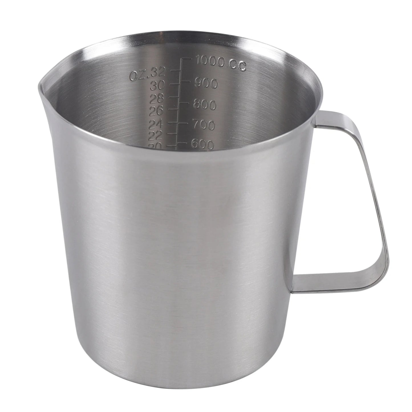 tasse mesureur inox 1000ml | Double échelle ML OZ