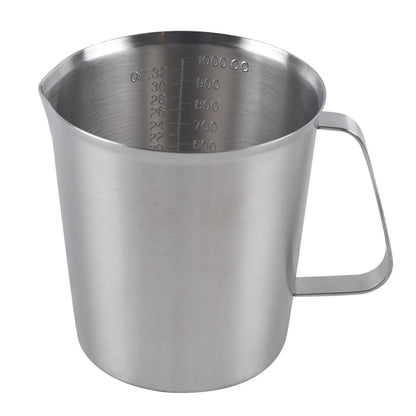 tasse mesureur inox 1000ml | Double échelle ML OZ