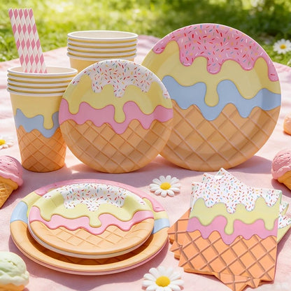 ensemble vaisselle crème glacée | PartyFest