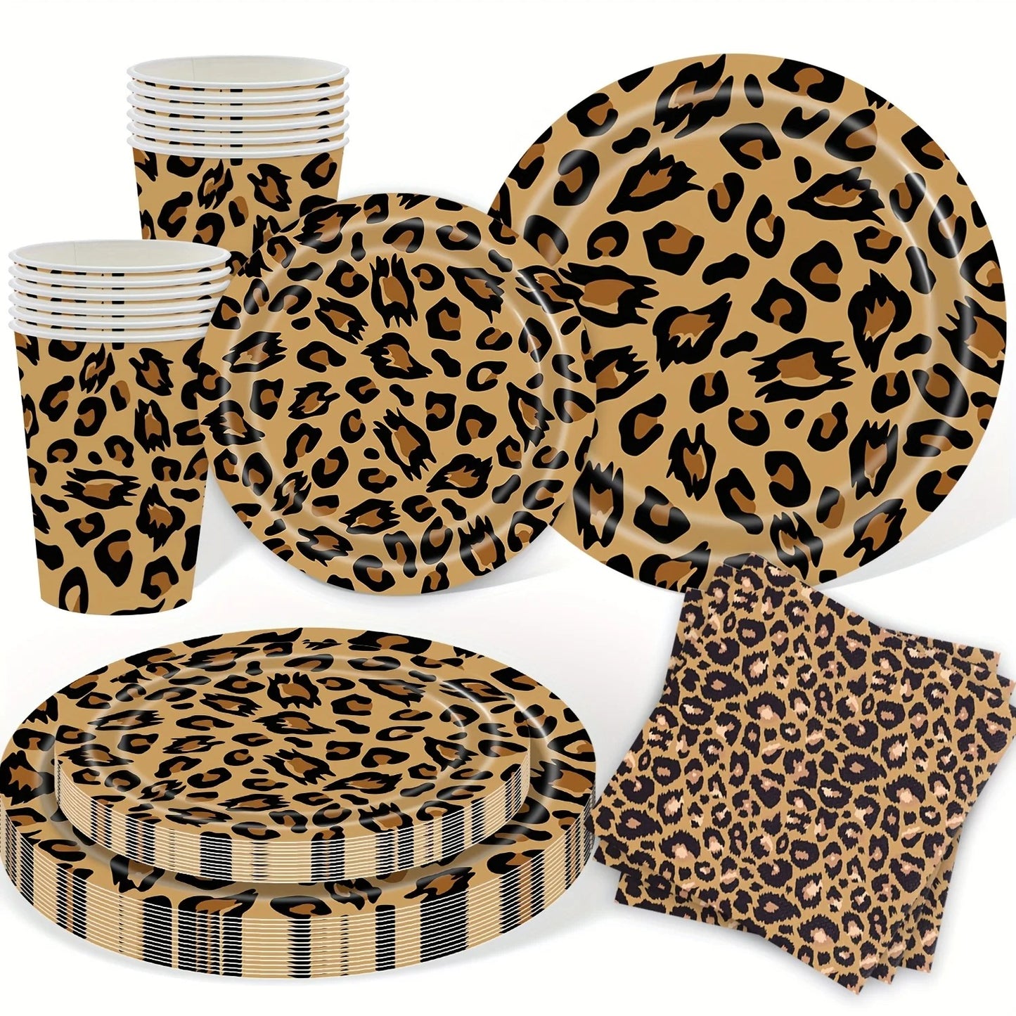 Ensemble vaisselle guépard | Jungle Party