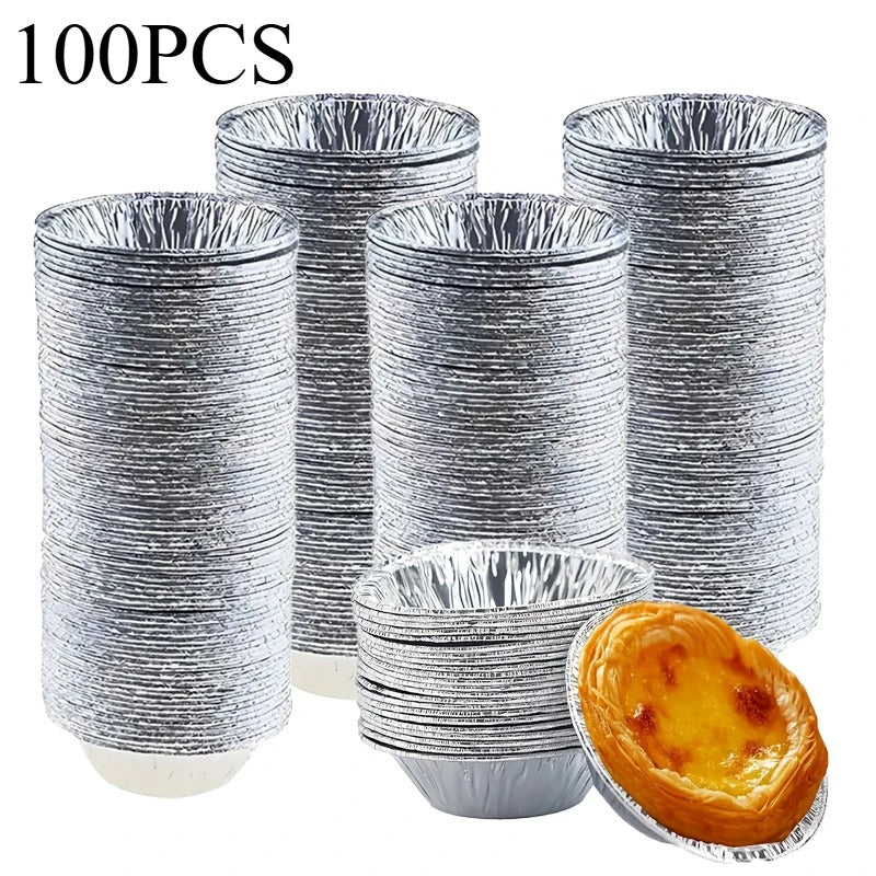 Mini moules à tarte en aluminium | Pack de 100 jetables