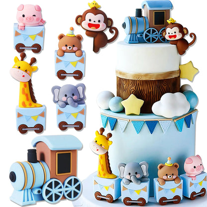 Décoration gâteau train animaux | FestiMagic