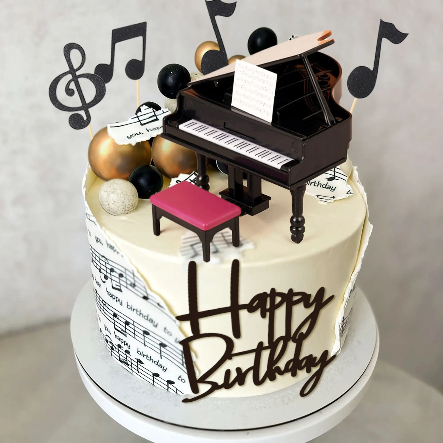 Décoration de gâteau musical | piano | Melodika