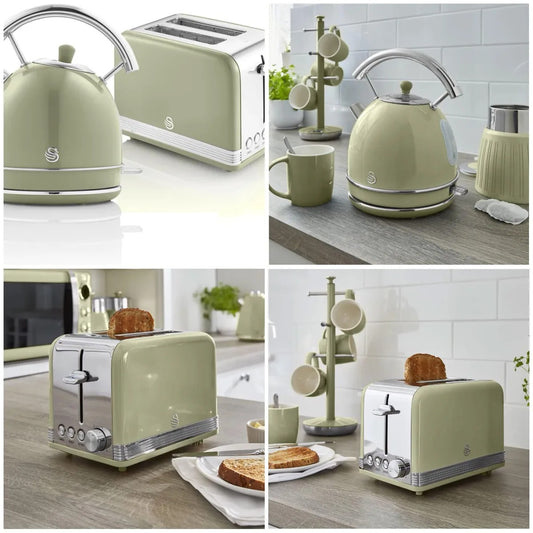 Grille-pain et bouilloire | Rétro Vert