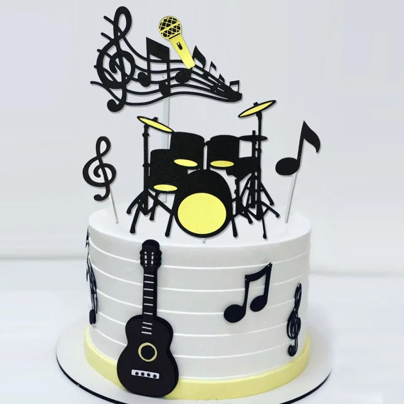 Décoration gâteau musical | batterie | Rockin'Chef