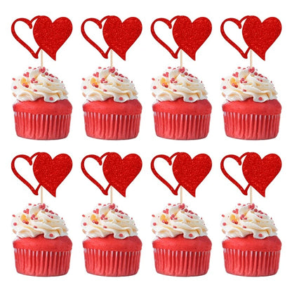 Décoration gateau coeur | Paillettes Romantiques