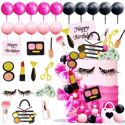 Décoration gâteau glamour | maquillage | Étincelant