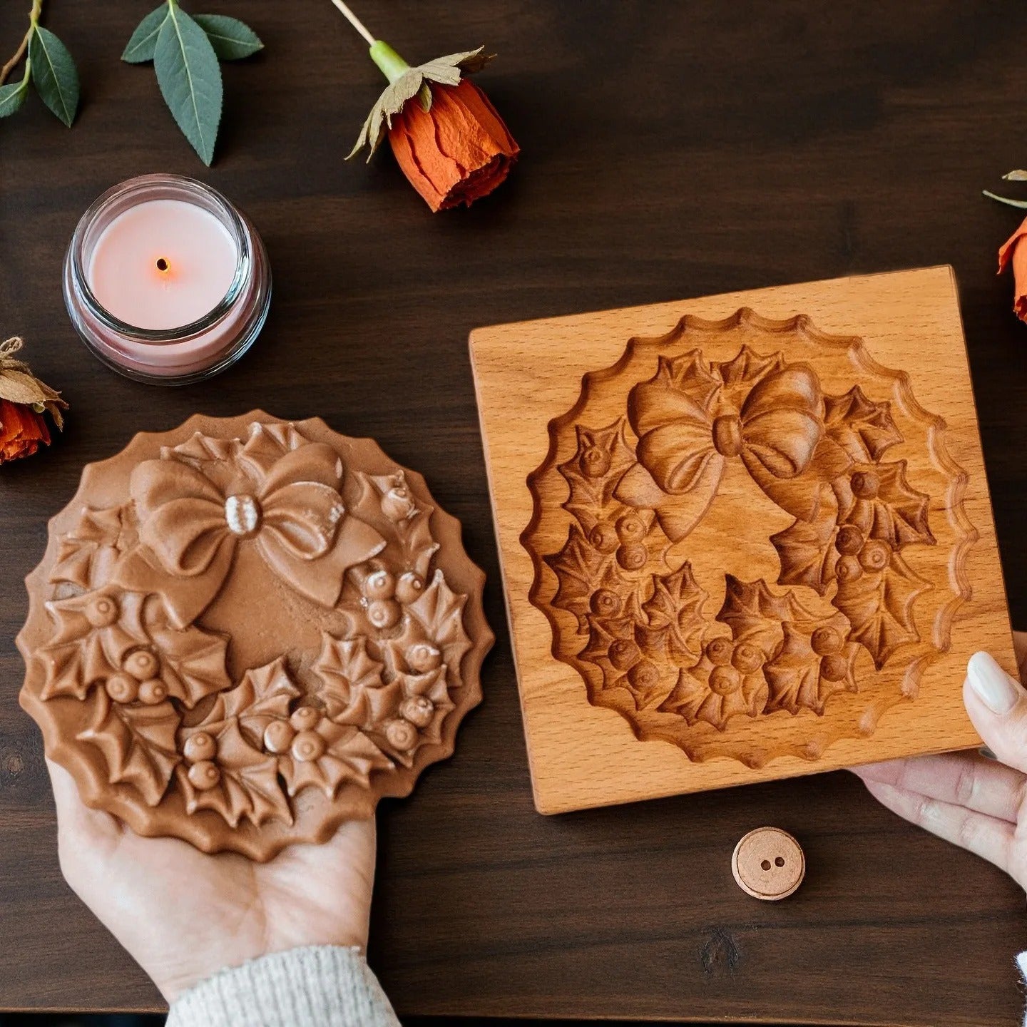 moule à biscuits | Bois sculpté 3D