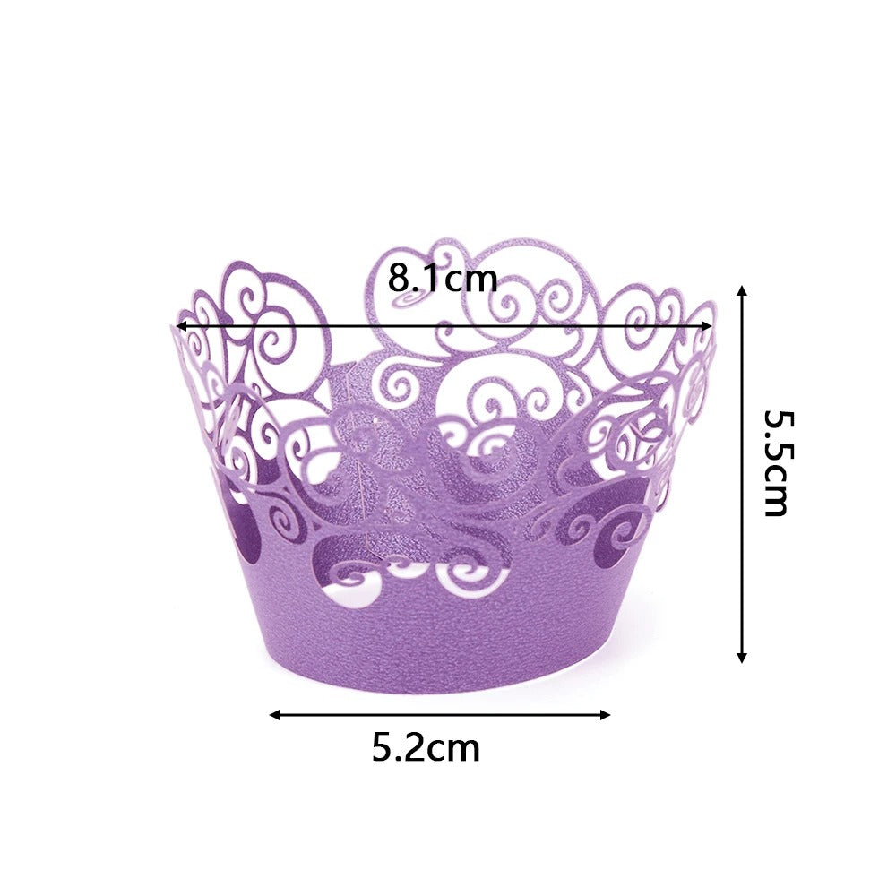 Moule à cupcake dentelle | Lot de 50 élégant