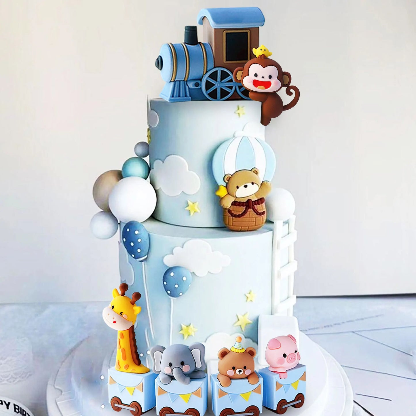 Décoration gâteau train animaux | FestiMagic