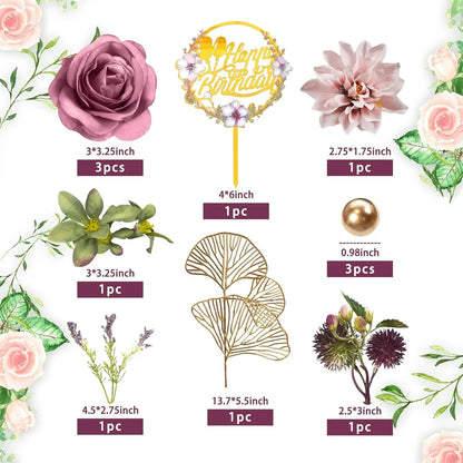 Décoration gâteau élégance floral | Délice Artistique