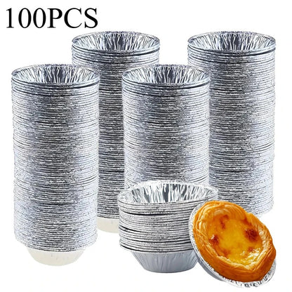 Mini moules à tarte en aluminium | Pack de 100 jetables