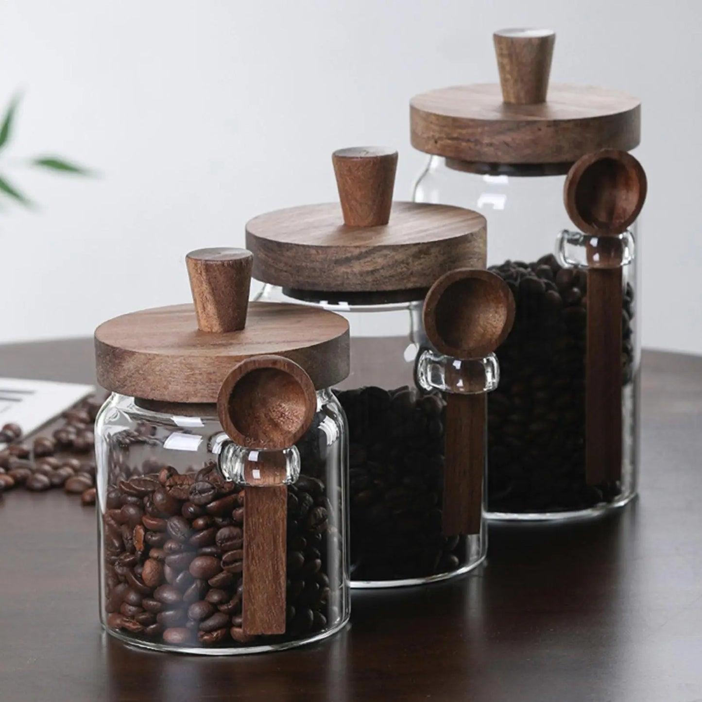 Boite a cafe en verre | Hermétique Bois