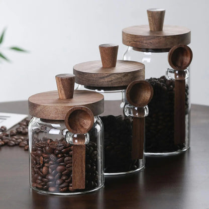 Boite a cafe en verre | Hermétique Bois