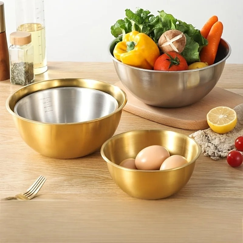Cul de poule | Set 3 pièces inox professionnel