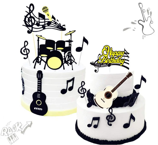 Décoration gâteau musical | batterie | Rockin'Chef