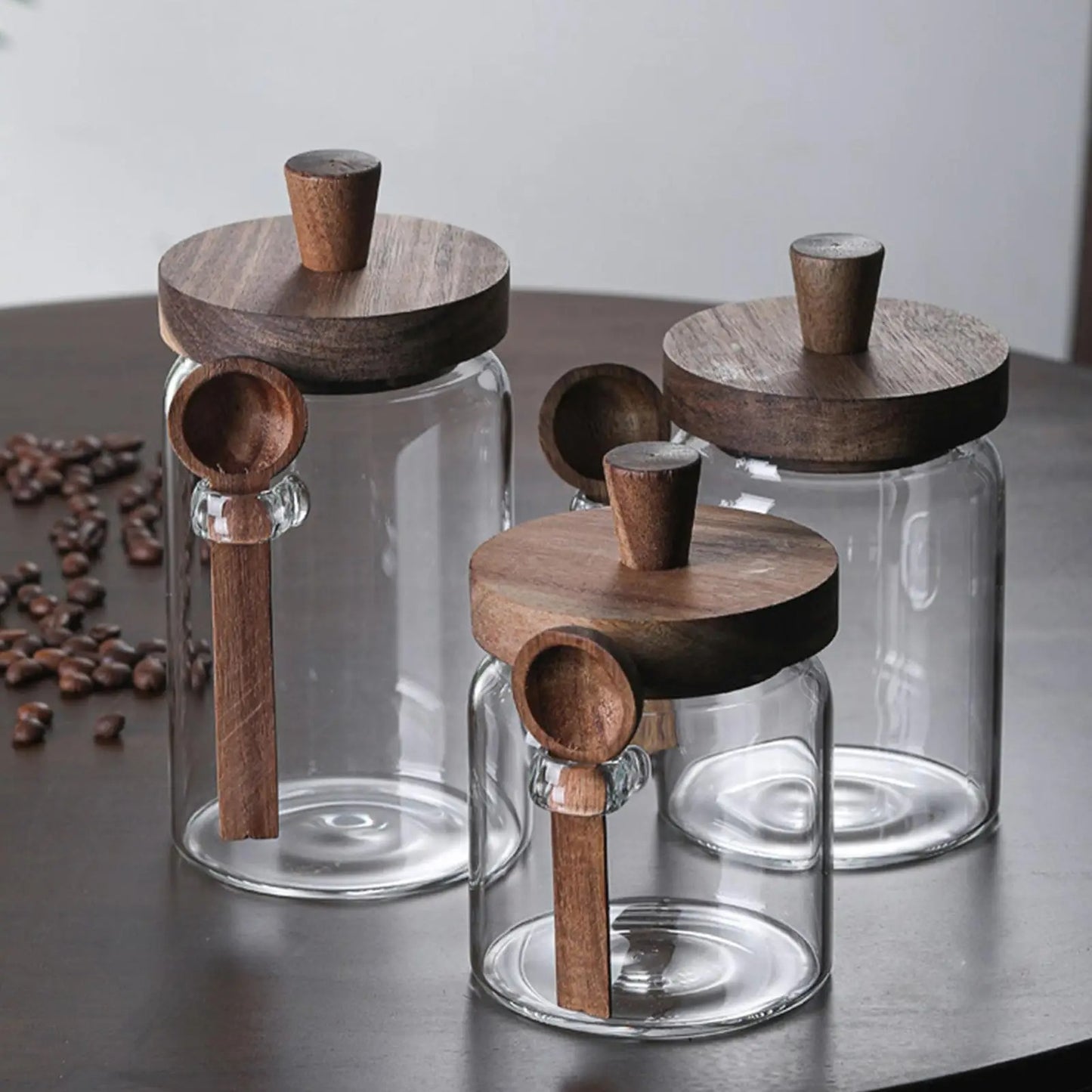 Boite a cafe en verre | Hermétique Bois