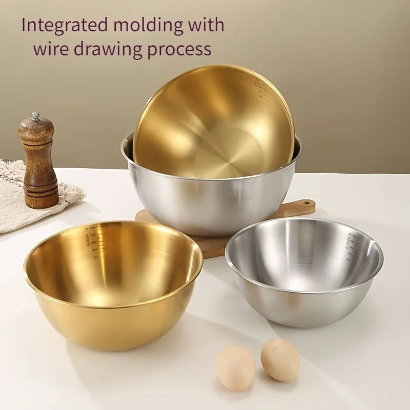 Cul de poule | Set 3 pièces inox professionnel