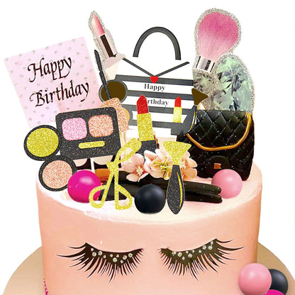 Décoration gâteau glamour | maquillage | Étincelant