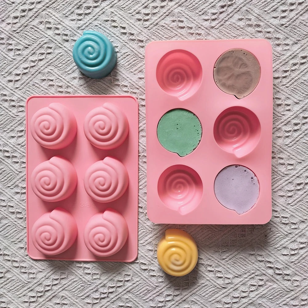 Moule à cupcake escargot | Silicone 6 cavités