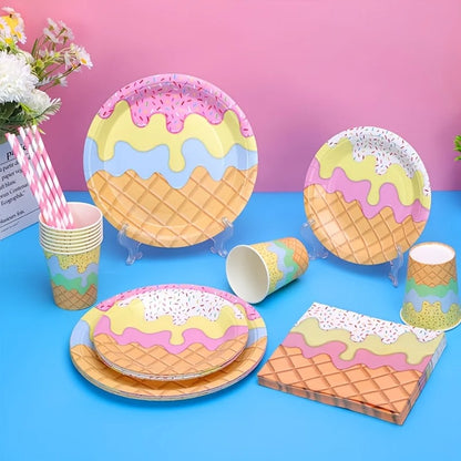 ensemble vaisselle crème glacée | PartyFest