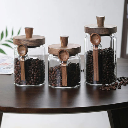 Boite a cafe en verre | Hermétique Bois