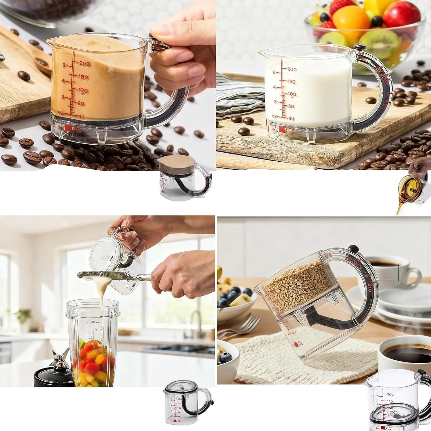 Tasse mesureur | Réglable 4-en-1