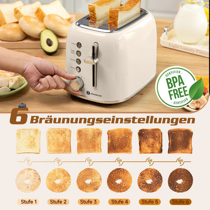 Grille pain rétro | Crème élégant 6 niveaux