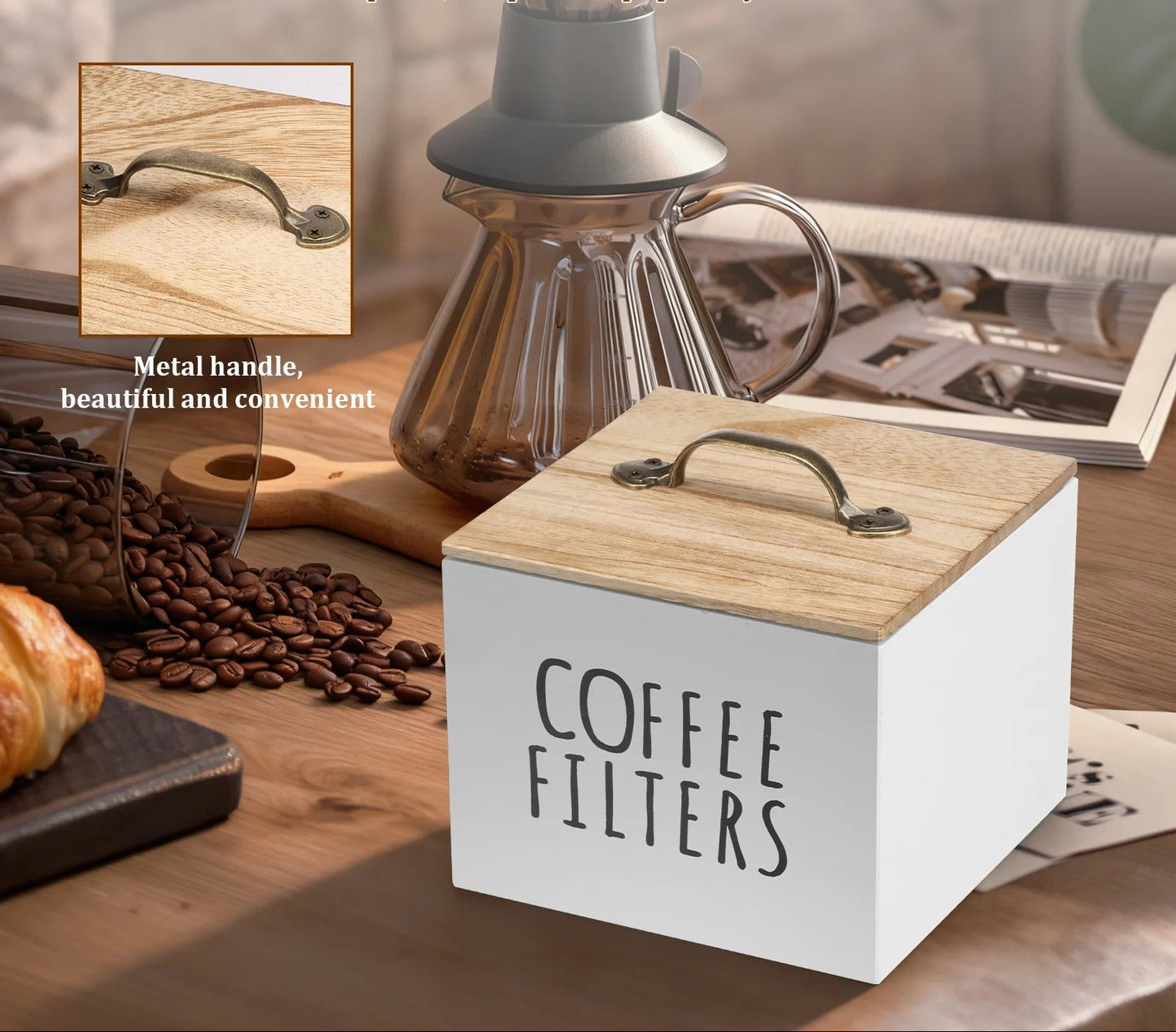 Porte filtre à café | Bois 100 filtres